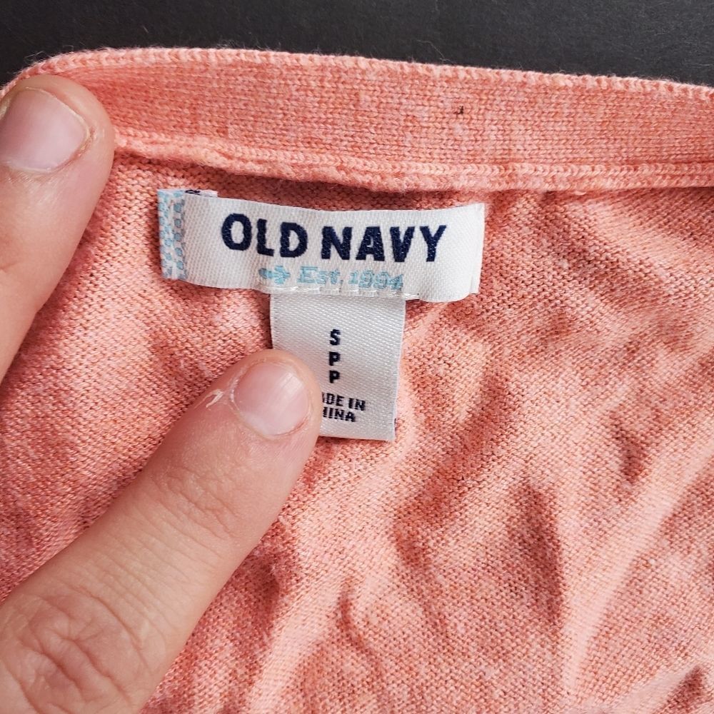 Old navy Lightweight Orange Cardigan - Picture 2 of 8